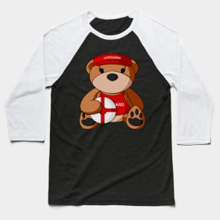 Lifeguard Teddy Bear Baseball T-Shirt